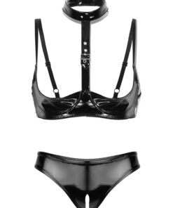 YEAHDOR Ensemble Lingerie Nuit Femme Redresse-Sein Bra Top Sexy Érotique S-4XL