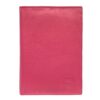LOLUNA Grand Portefeuille Classique en Cuir Vachette Souple 4 Volets pour Homme et Femme - Idée Cadeau Fuchsia - Grande