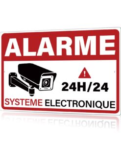 Puto Décor Pancarte Alarme Vidéo Surveillance, Surveillance par Caméra, pour Résidences, Magasins, Banques