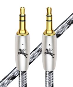 Impeto Câble Jack Audio |5mm 1/8" Male Male [1.5m] Cable AUX HiFi Stéréo Nylon Tressé pour Ipod, Iphone, TV, MP3, Ordina