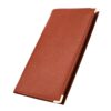 Etui de cuir véritable grainé Charmoni pour carte crédit et pièce d'identité (Cognac) pour homme et femme