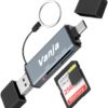 Vanja Lecteur de Cartes SD USB Type C OTG pour utilisateurs mobiles voyageant UNEiquement la vitesse avec des cartes SDX