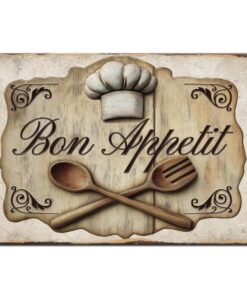 SUPERDANT Cuisine Plaque Murale Exterieur Metal Art Vintage pour Restaurant et Salle à Manger Decoratif