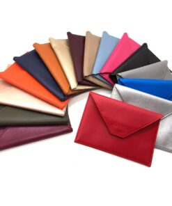 Charmoni Porte-Papiers Voiture En Cuir Noir - Forme Enveloppe - Idéal Pour Permis, Carte Grise, Assurance et Identité -