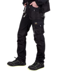 REIS REIS FORECO-T BJS46 Pantalon de Travail Homme Noir Gris Clair Taille 52 Anti-Coupure Protecteur Cargo