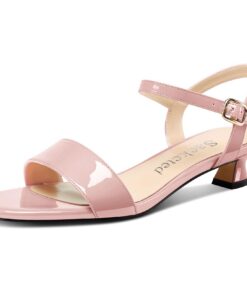 Chaussures de femme Saekcted Kitten Heel Ouvert Slingback Cheville Été Party Décontracté 3 CM Heels