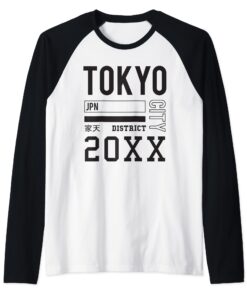 [TM London - Tee-shirt Tokyo City Homme Manche Raglan +Style Boho+Vente Flash 50% Off+Taille S-M] [TM London - Tee-shi