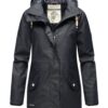 Navahoo B933 Veste de pluie d'hiver avec capuche pour femme - Élégante et pratique - Idéale pour la ville et la campagne