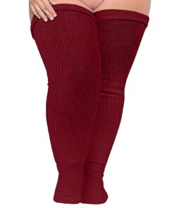 Chaussettes en coton Solid Plus Size pour femmes Over Knee hautes Anti Transpiration 42 Anti Transpiration Chaussettes S