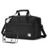 BAGZY Sac de Voyage Imperméable 20L pour Femme et Homme Noir Sac de Cabine pour Ryanair Sac Transport Weekend