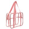 FIYUK Trousse de toilette transparente, portable et étanche HDB01, grande capacité de rangement pour voyage, rose (Big P