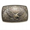 Longcreek Boucle de ceinture aigle américain patriotique, Boucle de ceinture étoile croix pour homme western, Boucle de
