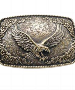 Longcreek Boucle de ceinture aigle américain patriotique, Boucle de ceinture étoile croix pour homme western, Boucle de