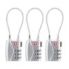 CELIMS Cadenas TSA Valise Avion avec Code à 3 Chiffres - Protection Idéale pour Bagages | Lot de 3 Gris - Sécurité TSA M