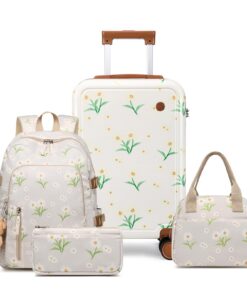 Valise Sea Choice Enfants Rigide Polycarbonate 4 Pièces Bagage Trolley Cabine Bagages pour Garçon Fille