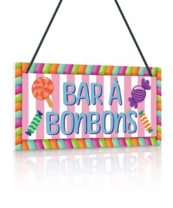 Putuo Decor - Panneau Suspendu Bar À Bonbons en PVC – Décoration Colorée pour Célébrations Enfants, Fêtes d'Anniversaire
