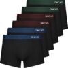 QINCAO Boxers Homme Lot de 6 Pas d'étiquette Qui Gratte Ultra Doux Confortale OEKO-TEX STANDARD 100