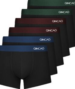 QINCAO Boxers Homme Lot de 6 Pas d'étiquette Qui Gratte Ultra Doux Confortale OEKO-TEX STANDARD 100
