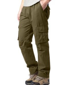 Pantalon Cargo Homme Élastique pour Travail et Loisirs - Grande Taille - Noir