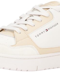 Tommy Hilfiger Basket Core Hommes Chaussures De Sport Mixtes Essentielle Blanc
