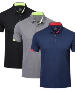 HUAKANG Polo Homme Manches Courtes Respirant et Confortable pour Golf et Outdoor