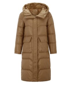 Veste d'hiver généreuse Femme - Capuche unie - Longueur moyenne - En coton épais