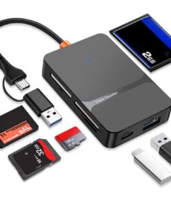 Lecteur SD 6 en 1 USB |0 & C Multifonction pour iPhone, MacBook et iPad Compatible avec PC