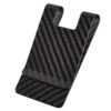 Medifier Portefeuille en Fibre de Carbone pour Homme/Femme, Poche Avant, Sac à Billets Fin Noir Brillant, Étui pour Cart
