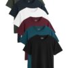 NEXT T-Shirt en Coton Essential Pour Homme, Lot de 6 pour L'Automne et L'Hiver, Comfortable et Pratique, Tailles de XS à