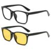UILYNIU Lunettes Bloquant la Lumière Bleue 2 Pièces pour Femme et Homme, Protège vos Yeux de la Lumière Bleue, Idéales p
