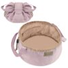 URAQT Sac Cosmétique Trousse de Maquillage Rose Conception de Cordon Rangement Maquillage Speciale pour Femmes Paresseus