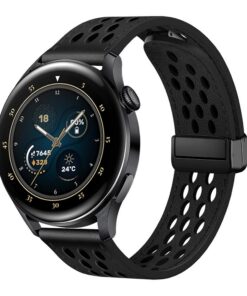 Bracelet Compatible avec Garmin Forerunner 265/Forerunner 255/Garmin Venu 3/Venu 2, 22mm Réglable en Cuir Hybride et Sil