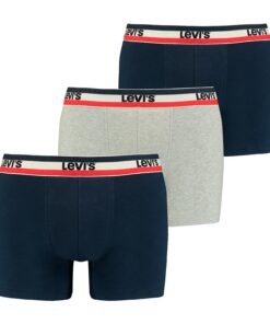Levi's Lot de 3 Boxersavec Logo Pratiques pour Homme Cavaliers