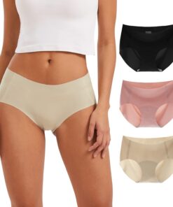 INNERSY Culotte Sans Couture Femme Léger Slip Invisible Microfibre Stretch OEKO-TEX Lot de 3 3-Pack Microfibre Sport All