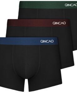 QINCAO Boxer Coton Confortables Respirants Calecons HommeOEKO-TEX STANDARD 100 Voyages Étiquettes Supprimés