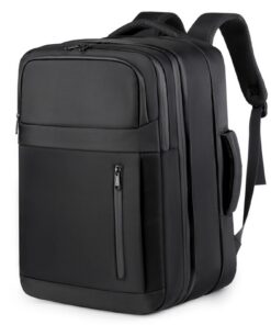 Ejoyous Sac à Dos de Compression sous Vide 60L Extensible, Pompe Intégrée + Serrure TSA, USB Port pour Voyageurs Voyage