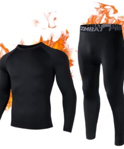 Kiiwah Ensemble de sous-Vêtements Thermiques Homme - Haut Maillot de Corps et Sous Pantalon Thermique - Sport, Ski, Moto