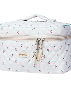 Aucuu Grande Trousse de Maquillage Floral, Fermeture Éclair, Sac Cosmétique de Voyage pour Femme Fille pour Voyage