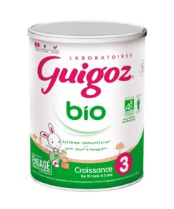 GUIGOZ BIO Croissance Lait de croissance en poudre pour enfants de 10 mois à 3 ans - Boîte de 800g EU Organic