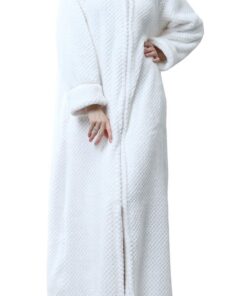 Robe de chambre Kinloy - Femmes pour la maison chaud et confortable 100% coton M ou L