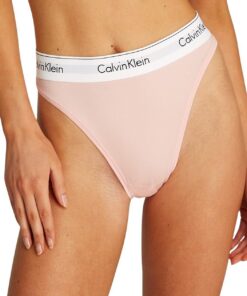 Calvin Klein Slip Brésilien Femme High Leg avec Ceinture Emblématique Noir 3XL Chic et confortable, idéal pour le sommei