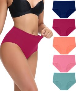 Culottes Femme Wirarpa Coton Elasticité Lot de 5 Taille Haute Slip