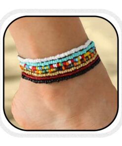 Zoestar Boho Bracelet de cheville Perles Mode Plage Bijoux Pied Chaîne Femmes Femmes et Filles
