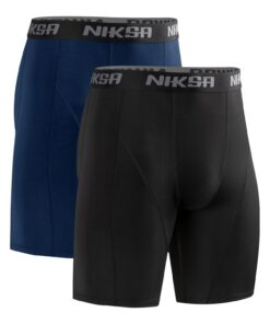 Niksa Lot de 1 ou 2 shorts de compression pour homme - Respirant et à séchage rapide - Collant de course - Collant court