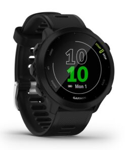 Garmin Forerunner 55 Noir Multifonction Athlète GPS Fitness Écran Rond Sportif Entraînement Coaching Cardio Endurance
