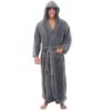 DEELIN Hommes Hiver À Manches Longues Peignoir en Peluche Garder Au Chaud Mode Lâche Avec Poches À Lacets