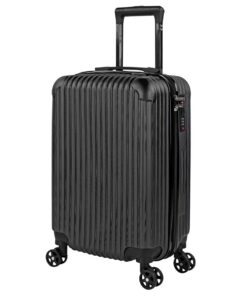 Valise cabine itaca rigide légère pour voyage en avion, petite valise compacte noir