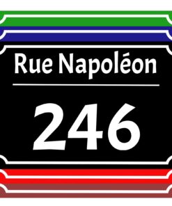 Plaque de porte Numéro de maison Métal Aluminium Grande Plaque Extérieure Bleu Noir 15x20cm 20x30cm 30x40cm