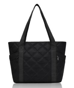 Sac Fourre-tout Matelassé Aucuu, Grand Sac Matelassé Femme en Nylon, Sac à Main Matelassé Moelleux Mode