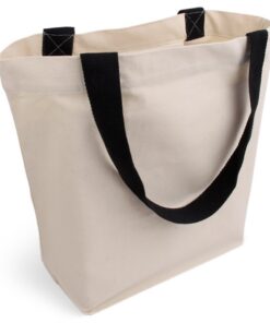 Cottonbagjoe Sac Extensible Élégant avec Poche Interne et Grande Capacité en Coton pour Shopping 1 Pièce